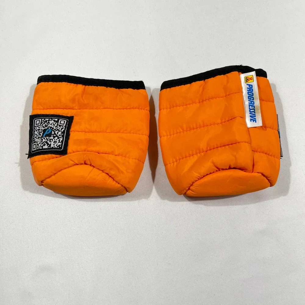 Progressive Can Cozy UnisexOrange Puffer Quilted Insulated 2pc Set